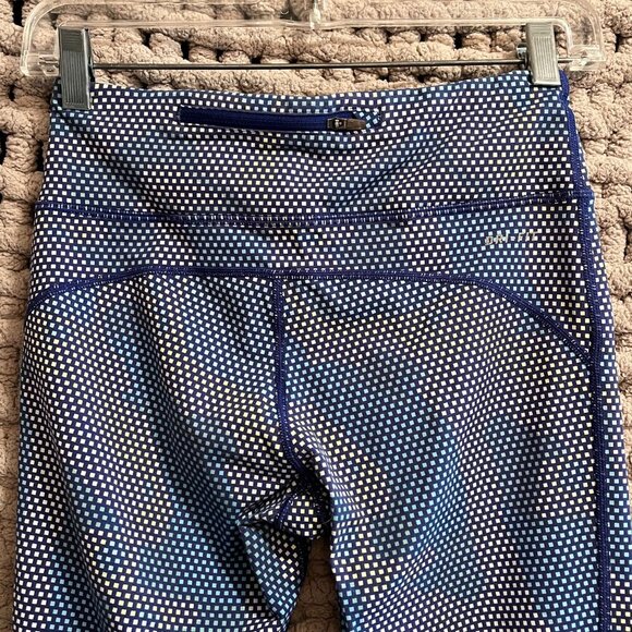 Nike Woman's Athletic Blue and White Polka Dot Dri - Fit Leggings - Size Small - Picture 8 of 12